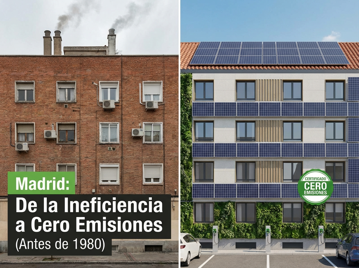 Edificios cero emisiones y viviendas anteriores a 1980